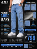 Lezex 8 pocket baggy jeans