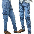 LEZEX Premium cargo jeans six pocket stretchable
